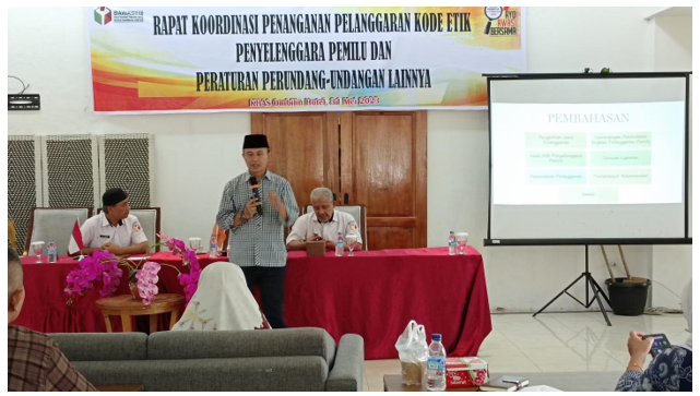 Meminimalisir Pelanggaran Kode Etik, Bawaslu Kota Sawahlunto Gelar Rapat Koordinasi Penanganan Pelanggaran Kode Etik Penyelenggara Pemilu dan Peraturan Perundang-Undangan lainnya