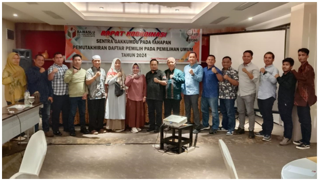Rapat Koordinasi Sentra Gakkumdu Sawahlunto, Peringatan Dini Bagi Penyelenggara Pemilu 2024.