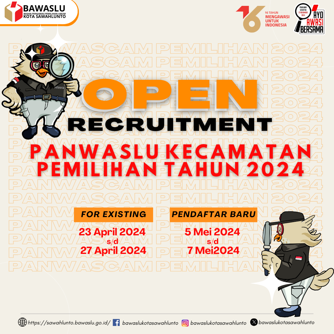 Time Line Penerimaan Panwaslu Kecamatan Tahun 2024