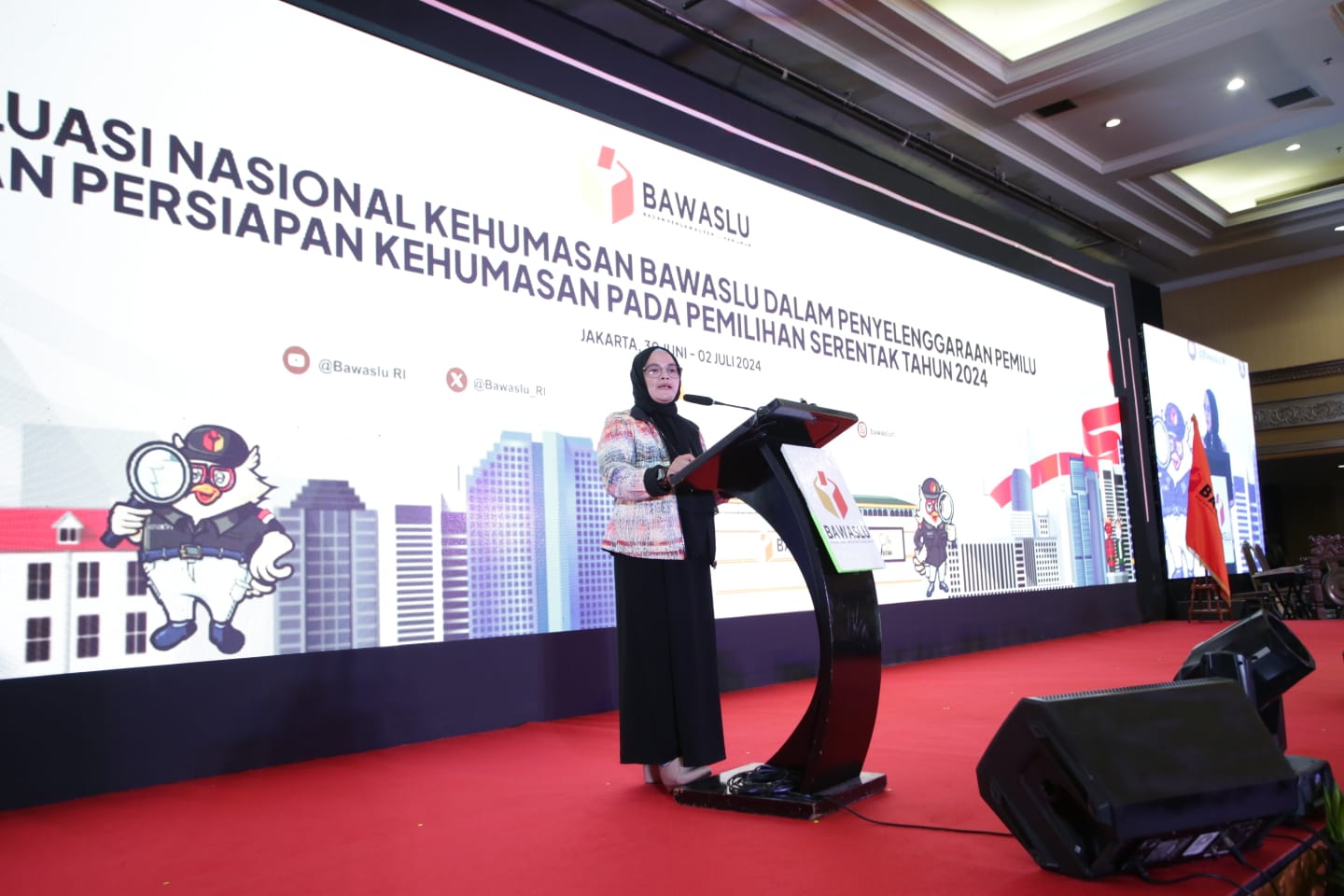 Rapat Evaluasi Nasional Kehumasan Bawaslu Dalam Penyelenggaraan Pemilu Dalam Persipaan Kehumasan Pada Pemilihan Serentak Tahun 2024