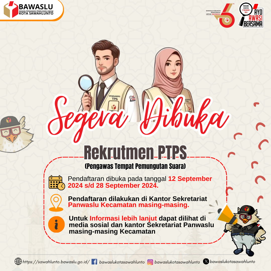 Penerimaan Pendaftaran PTPS