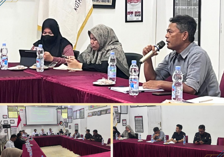 Febriboy Arnendra sampaikan masukan berupa data pemilih kepada KPU Kota Sawahlunto terkait dengan PDPB Triwulan ke II tahun 2025