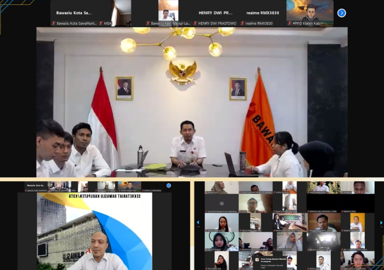 Bawaslu Kota Sawahlunto mengikuti kegiatan Rapat Sosialisasi Monev Keterbukaan Informasi Publik Bawaslu Kabupaten/Kota Tahun 2025 yang digelar oleh Pusdiklat Datin Bawaslu RI.