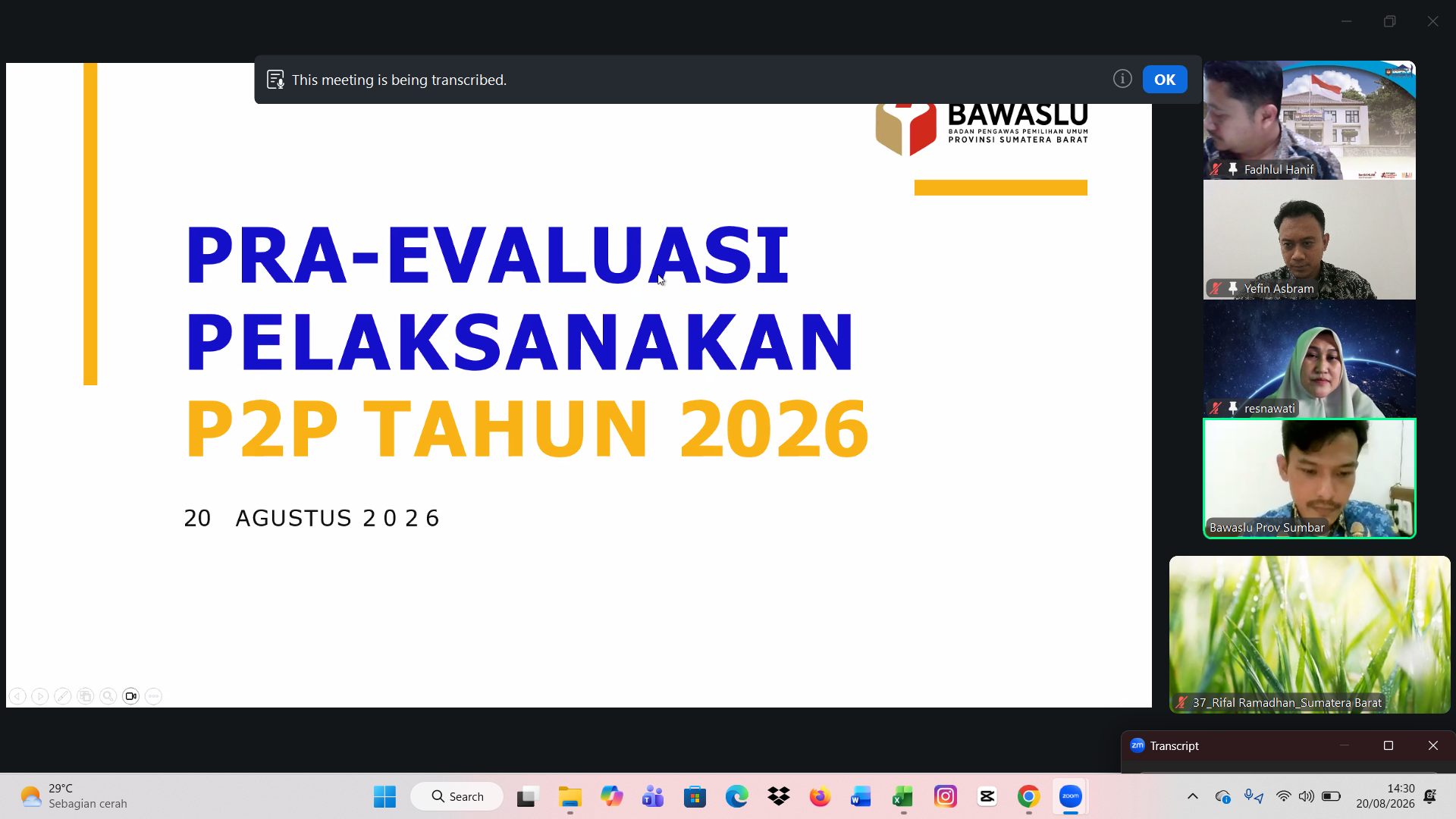 Rapat Pra-Evaluasi Pelaksanaan Pendidikan Pengawasan Partisipatif (P2P) Tahun 2026 