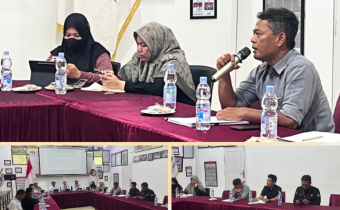 Febriboy Arnendra sampaikan masukan berupa data pemilih kepada KPU Kota Sawahlunto terkait dengan PDPB Triwulan ke II tahun 2025